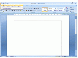 Cara Menghilangkan Recent Document di MS Word 2007
